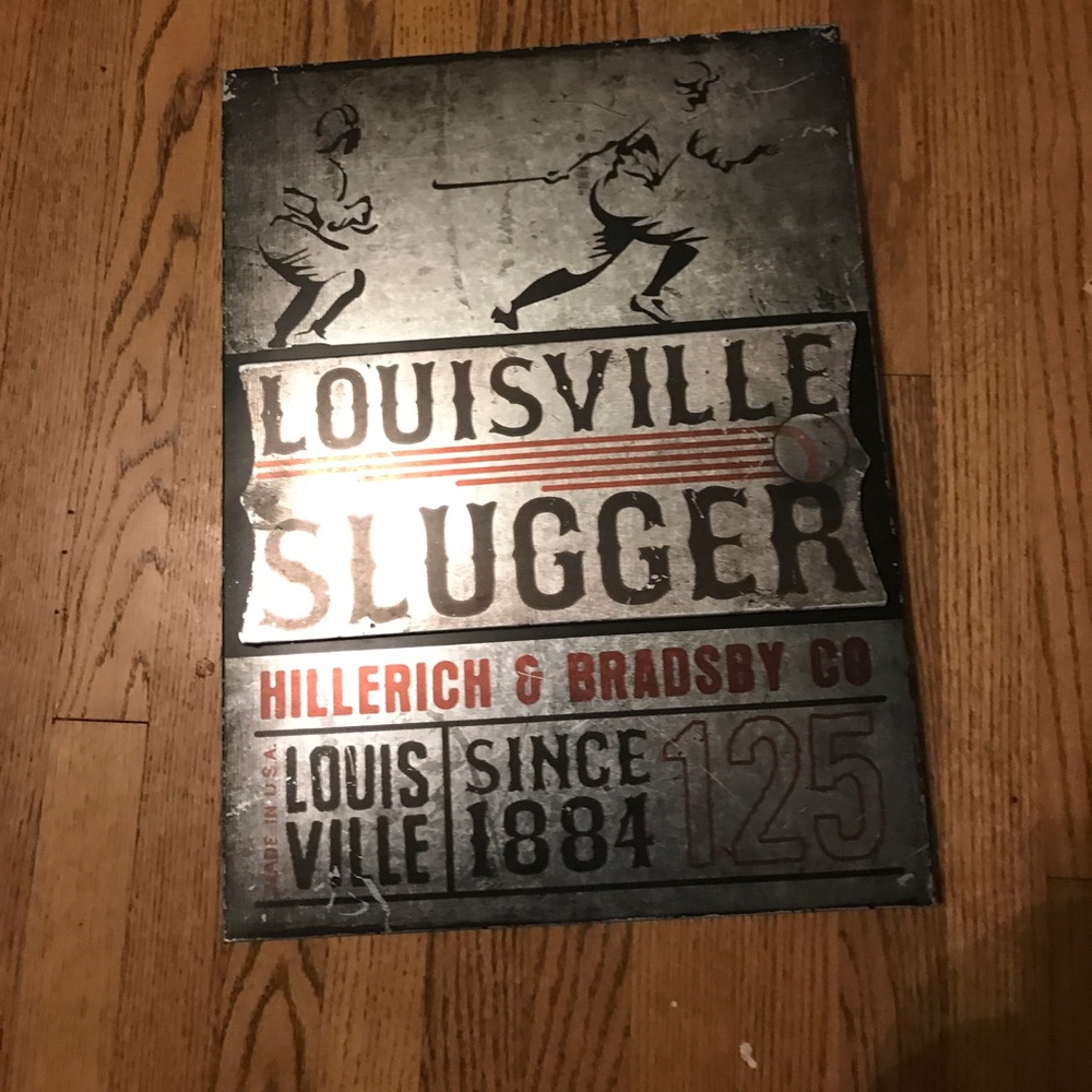 Louisville Slugger baseball sign